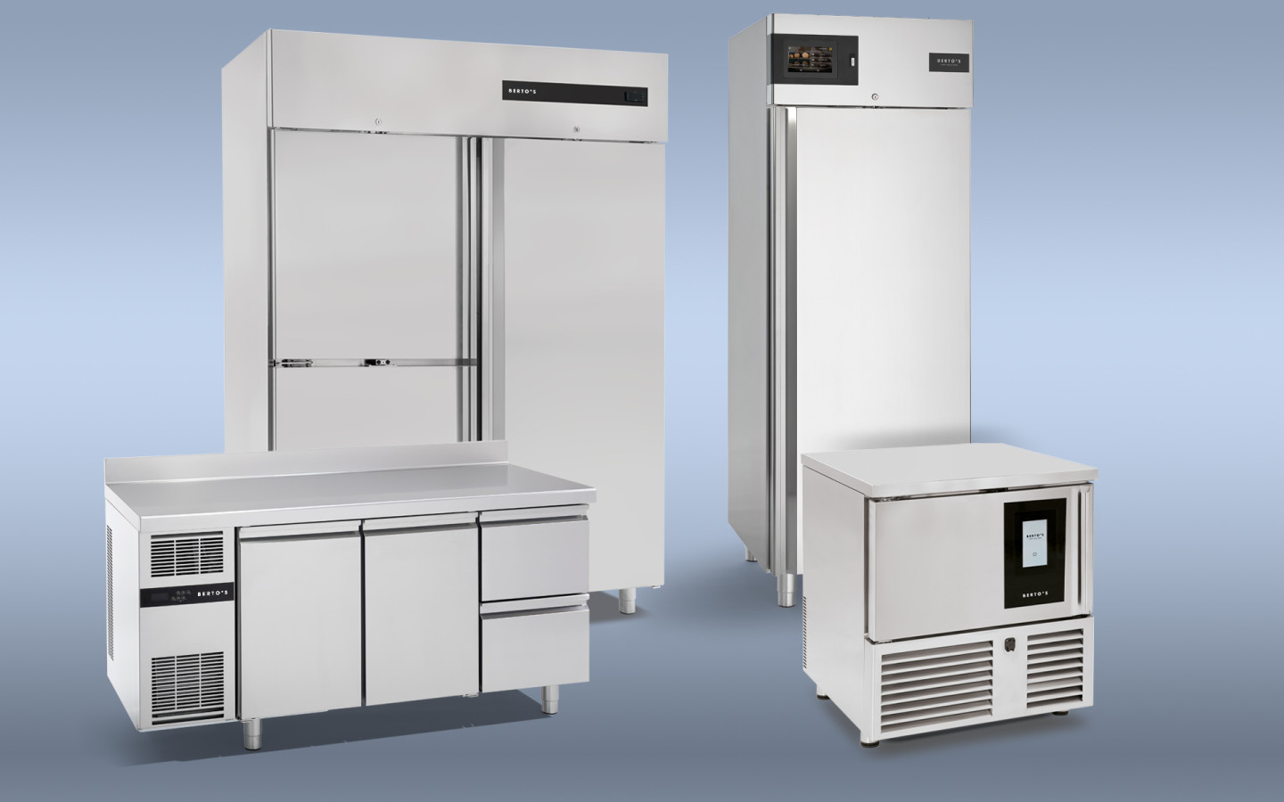 Gesame automatic burger patty forming machine with blue interleaving paper feed installed in a retail prep kitchen